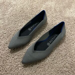 Rothy’s The Point Flats Cloud Grey Birdseye Women’s Size 9.5